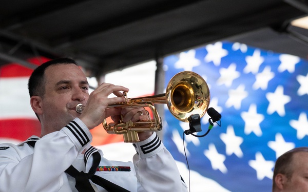 Navy Band Northeast performs at Duffy Square