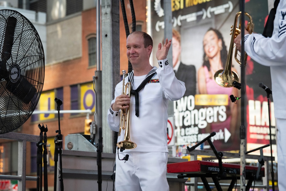 Navy Band Northeast performs at Duffy Square
