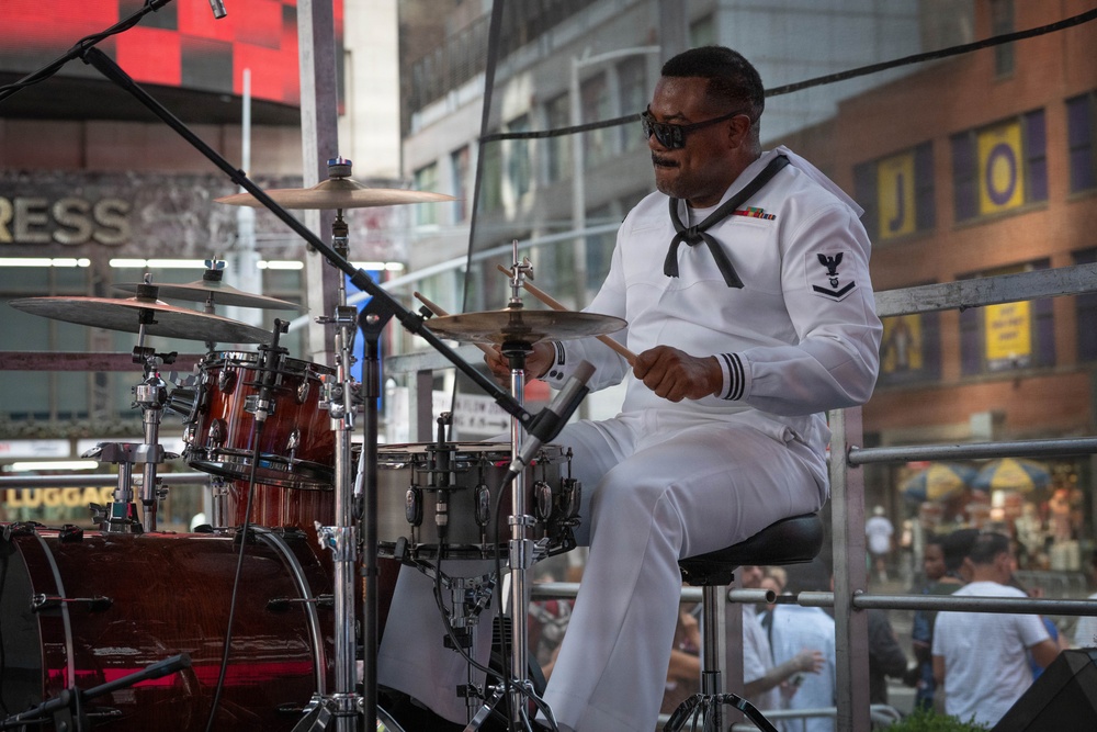 Navy Band Northeast performs at Duffy Square