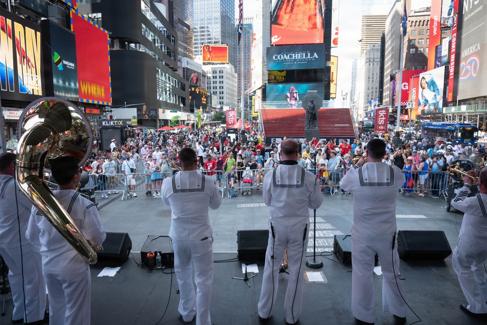 Navy Band Northeast performs at Duffy Square
