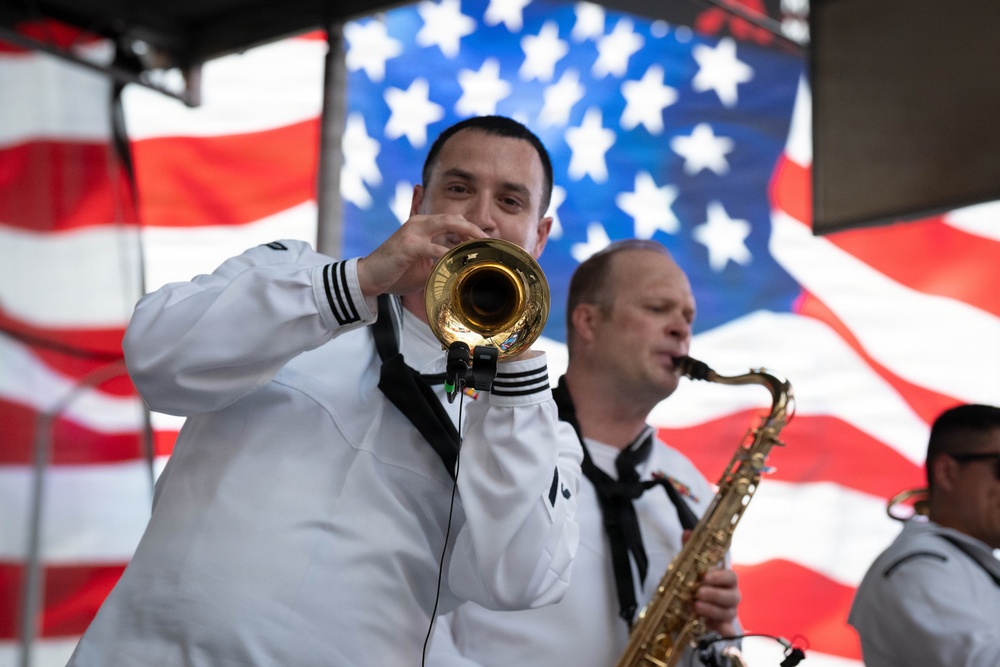 Navy Band Northeast performs at Duffy Square