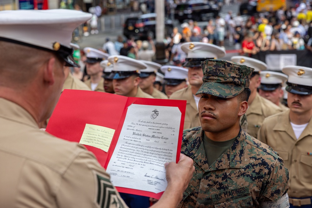 INR250 Promotions and Re-enlistment Ceremony in Times Square