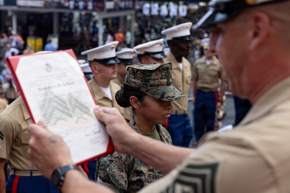 INR250 Promotions and Re-enlistment Ceremony in Times Square
