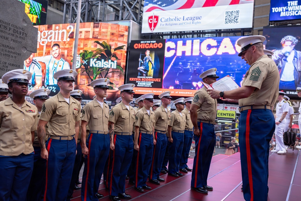 INR250 Promotions and Re-enlistment Ceremony in Times Square