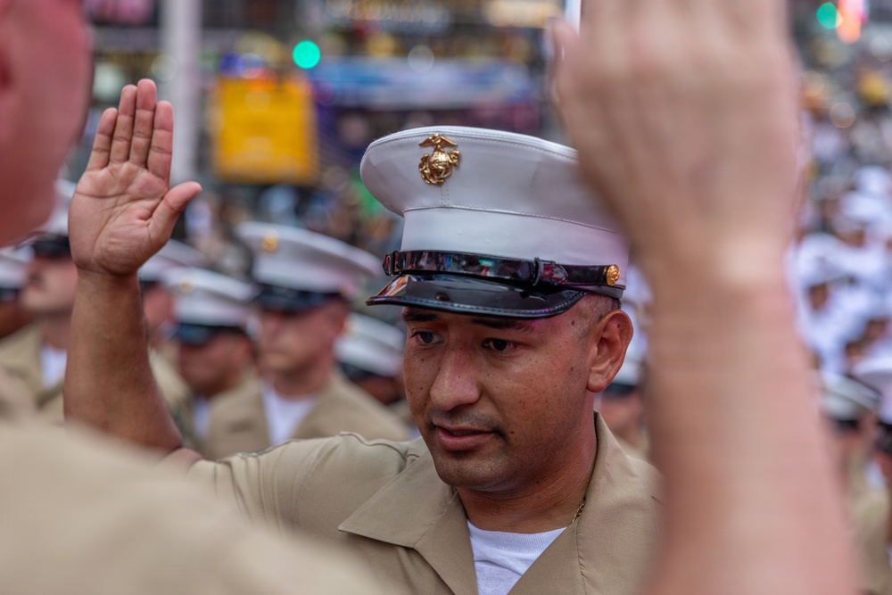 INR250 Promotions and Re-enlistment Ceremony in Times Square