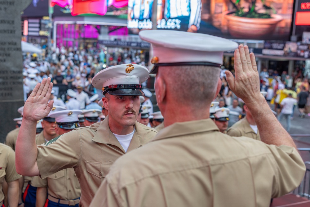INR250 Promotions and Re-enlistment Ceremony in Times Square