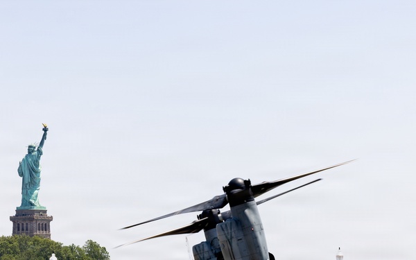 U.S. Marines and Sailors host a static display for International Naval Review 250