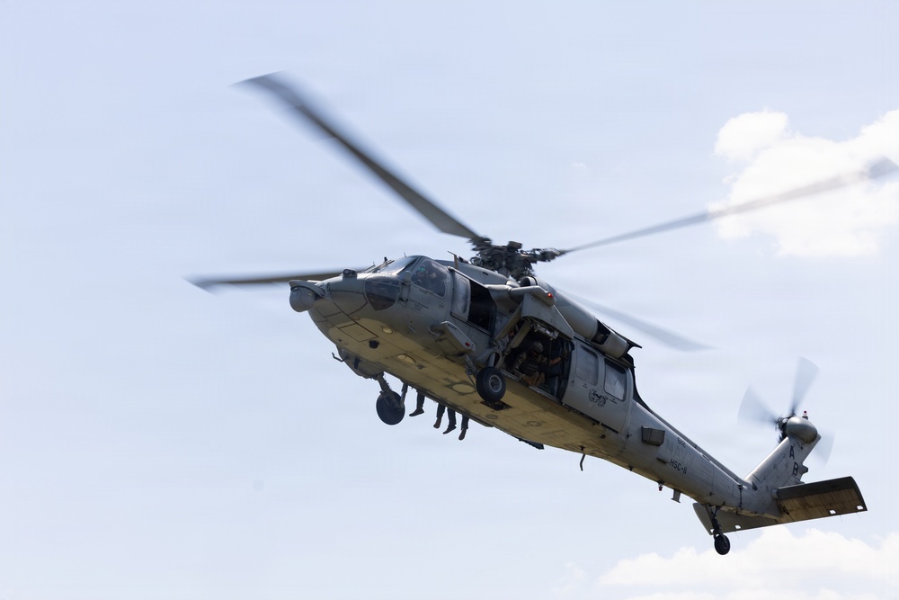 U.S. Marines and Sailors host a static display for International Naval Review 250