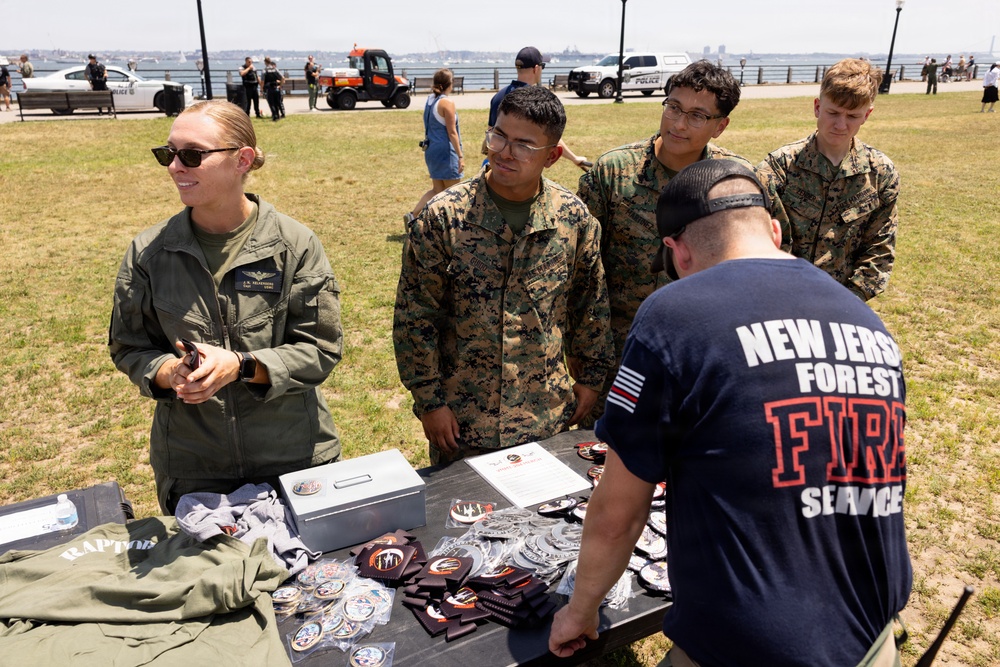 U.S. Marines and Sailors host a static display for International Naval Review 250