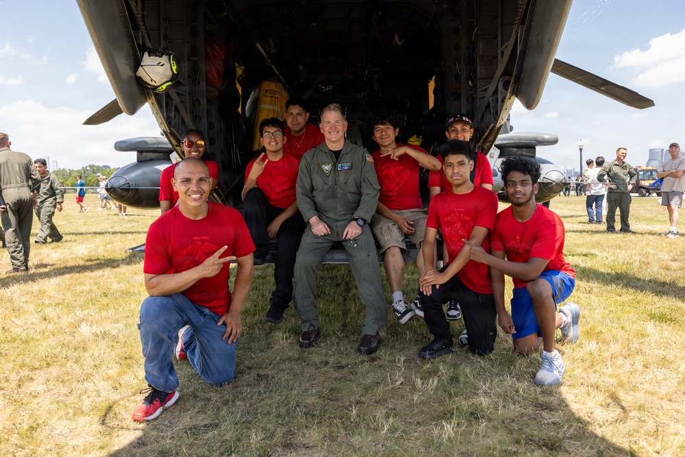 U.S. Marines and Sailors host a static display for International Naval Review 250