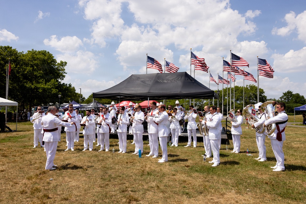 U.S. Marines and Sailors host a static display for International Naval Review 250