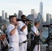 U.S. Navy Band Cruisers perform on Pier 57 at the United Nations fireworks viewing party.