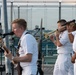 U.S. Navy Band Cruisers perform on Pier 57 at the United Nations fireworks viewing party.