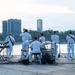 U.S. Navy Band Cruisers perform on Pier 57 at the United Nations fireworks viewing party.