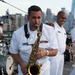 U.S. Navy Band Cruisers perform on Pier 57 at the United Nations fireworks viewing party.