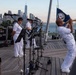 U.S. Navy Band Cruisers perform on Pier 57 at the United Nations fireworks viewing party.