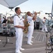 U.S. Navy Band Cruisers perform on Pier 57 at the United Nations fireworks viewing party.