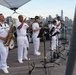 U.S. Navy Band Cruisers perform on Pier 57 at the United Nations fireworks viewing party.
