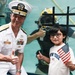 Flag Officer Visit to the U.S. Navy Dive Tank Demonstration in Times Square
