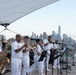 U.S. Navy Band Cruisers perform on Pier 57 at the United Nations fireworks viewing party.