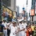 Flag Officer Visit to the U.S. Navy Dive Tank Demonstration in Times Square