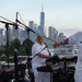 U.S. Navy Band Cruisers perform on Pier 57 at the United Nations fireworks viewing party.
