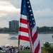 U.S. Navy Band Cruisers perform on Pier 57 at the United Nations fireworks viewing party.