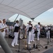 U.S. Navy Band Cruisers perform on Pier 57 at the United Nations fireworks viewing party.