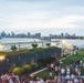 U.S. Navy Band Cruisers perform on Pier 57 at the United Nations fireworks viewing party.