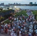 U.S. Navy Band Cruisers perform on Pier 57 at the United Nations fireworks viewing party.