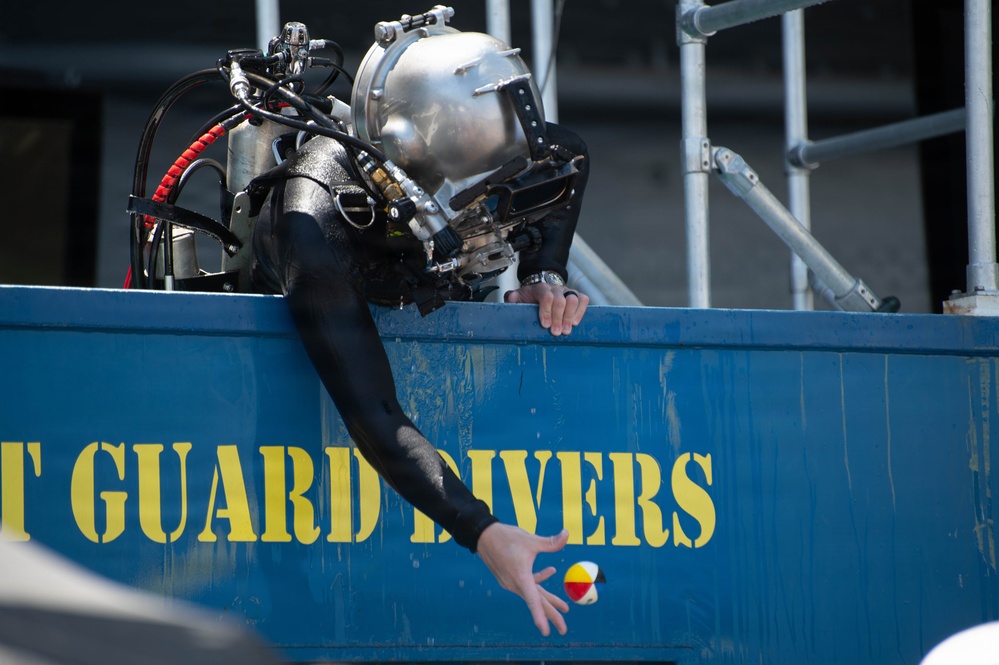 U.S. Coast Guard divers highlight Sail 250 events at the Pier 86