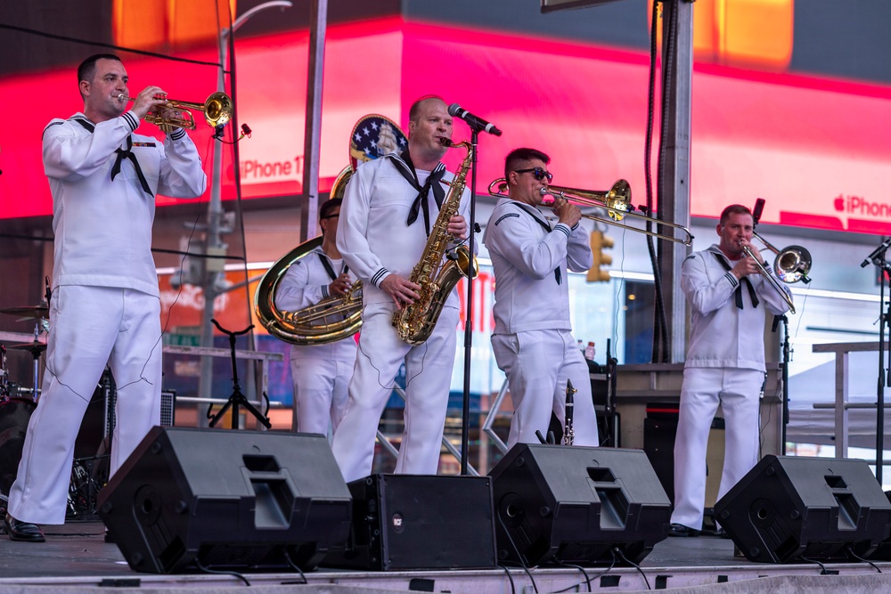 Navy Band Northeast performs at Duffy Square