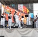 U.S. Navy Band Cruisers perform on Times Square for the International Naval Review.
