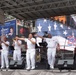 U.S. Navy Band Cruisers perform on Times Square for the International Naval Review.