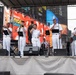 U.S. Navy Band Cruisers perform on Times Square for the International Naval Review.