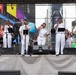 U.S. Navy Band Cruisers perform on Times Square for the International Naval Review.