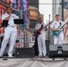 U.S. Navy Band Cruisers perform on Times Square for the International Naval Review.