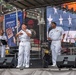 U.S. Navy Band Cruisers perform on Times Square for the International Naval Review.