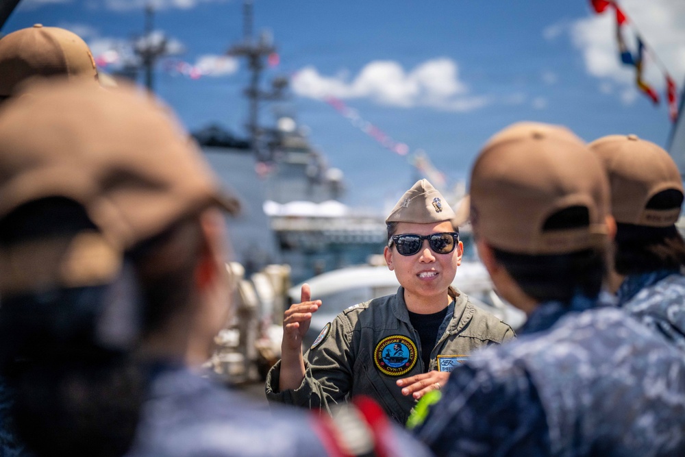 Republic of Korea Navy visits USS Theodore Roosevelt during RIMPAC 26