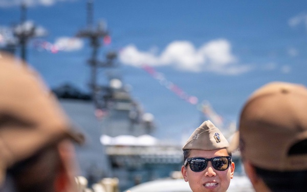 Republic of Korea Navy visits USS Theodore Roosevelt during RIMPAC 26