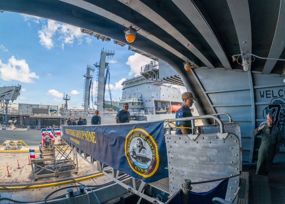 Republic of Korea Navy visits USS Theodore Roosevelt during RIMPAC 26