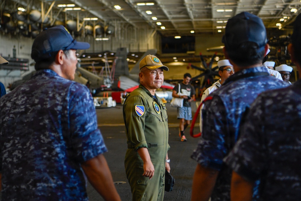 Japan Maritime Self-Defense Force members visit USS Theodore Roosevelt for RIMPAC 26