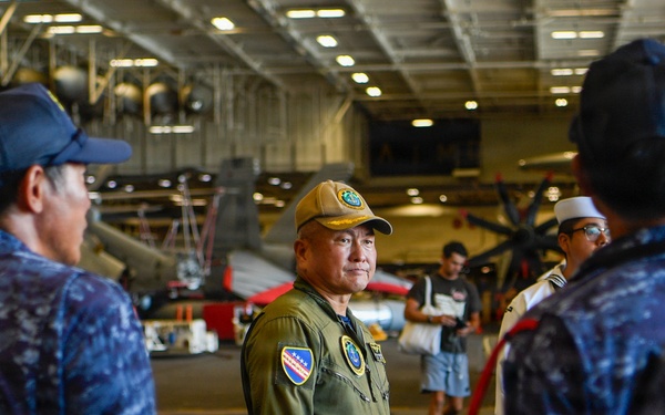 Japan Maritime Self-Defense Force members visit USS Theodore Roosevelt for RIMPAC 26