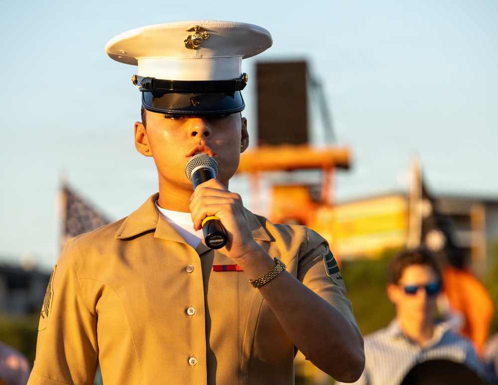 MRF-D Marines participate in the Top End Rodeo flag ceremony