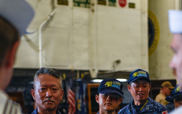 Japan Maritime Self-Defense Force members visit USS Theodore Roosevelt for RIMPAC 26