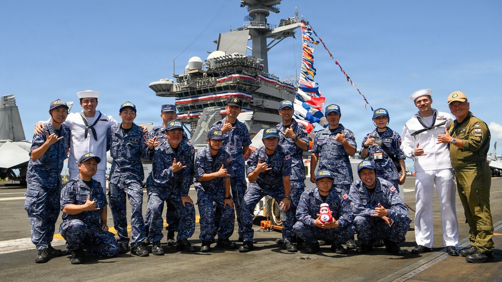 Japan Maritime Self-Defense Force members visit USS Theodore Roosevelt for RIMPAC 26