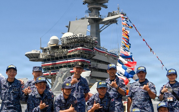 Japan Maritime Self-Defense Force members visit USS Theodore Roosevelt for RIMPAC 26