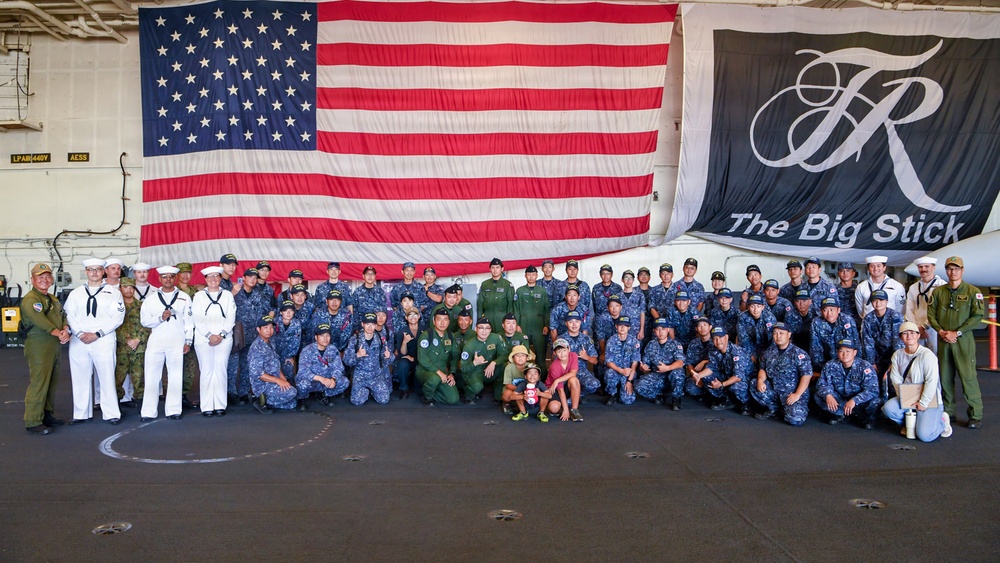 Japan Maritime Self-Defense Force members visit USS Theodore Roosevelt for RIMPAC 26
