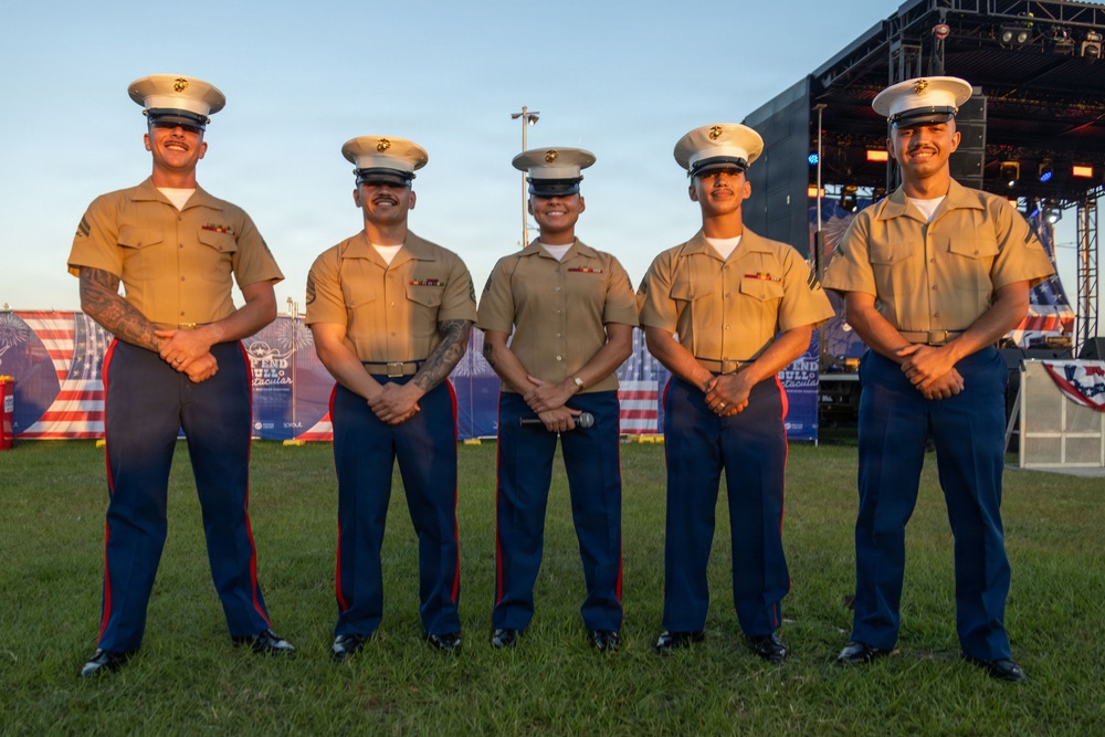 MRF-D Marines participate in the Top End Rodeo flag ceremony