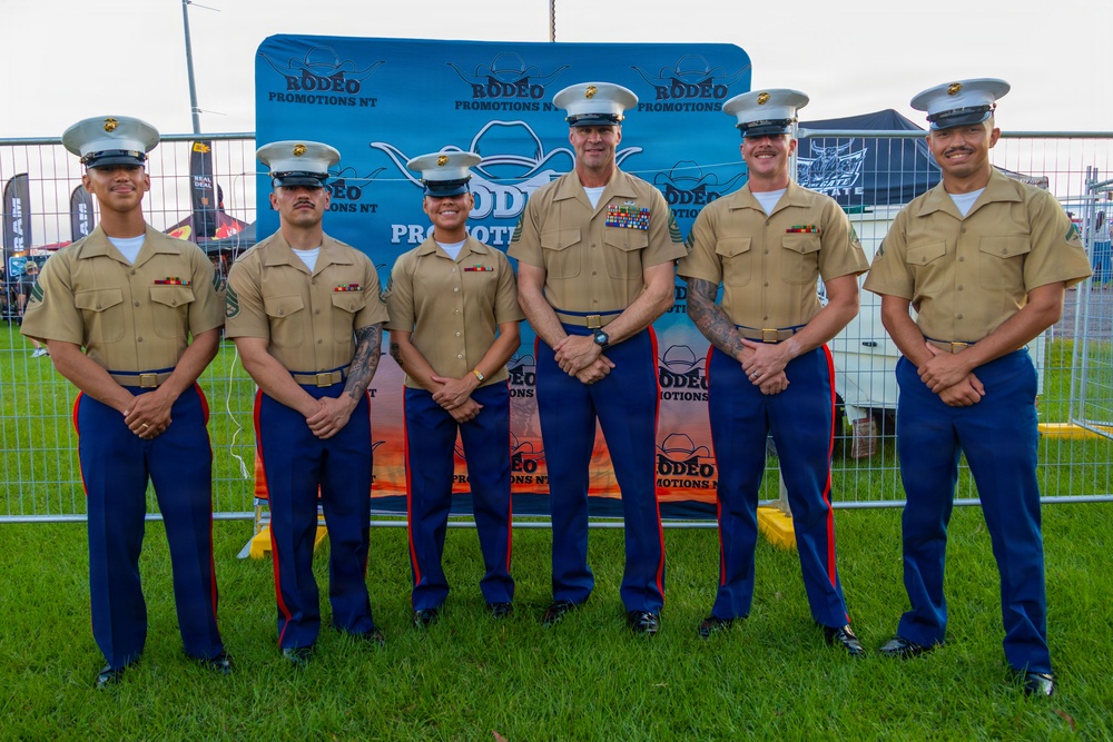 MRF-D Marines participate in the Top End Rodeo flag ceremony